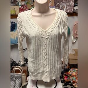 Cream Cable Knit Sweater